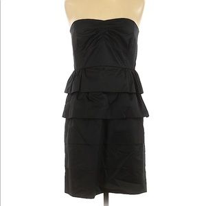 J.Crew Rouched Tiered Little Black Dress